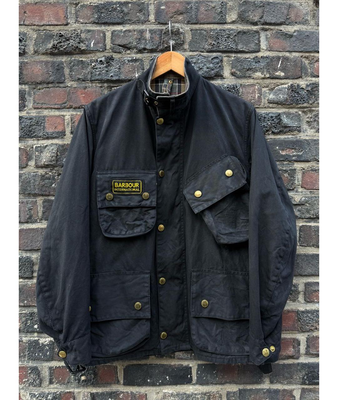 BARBOUR Черная хлопковая куртка, фото 4