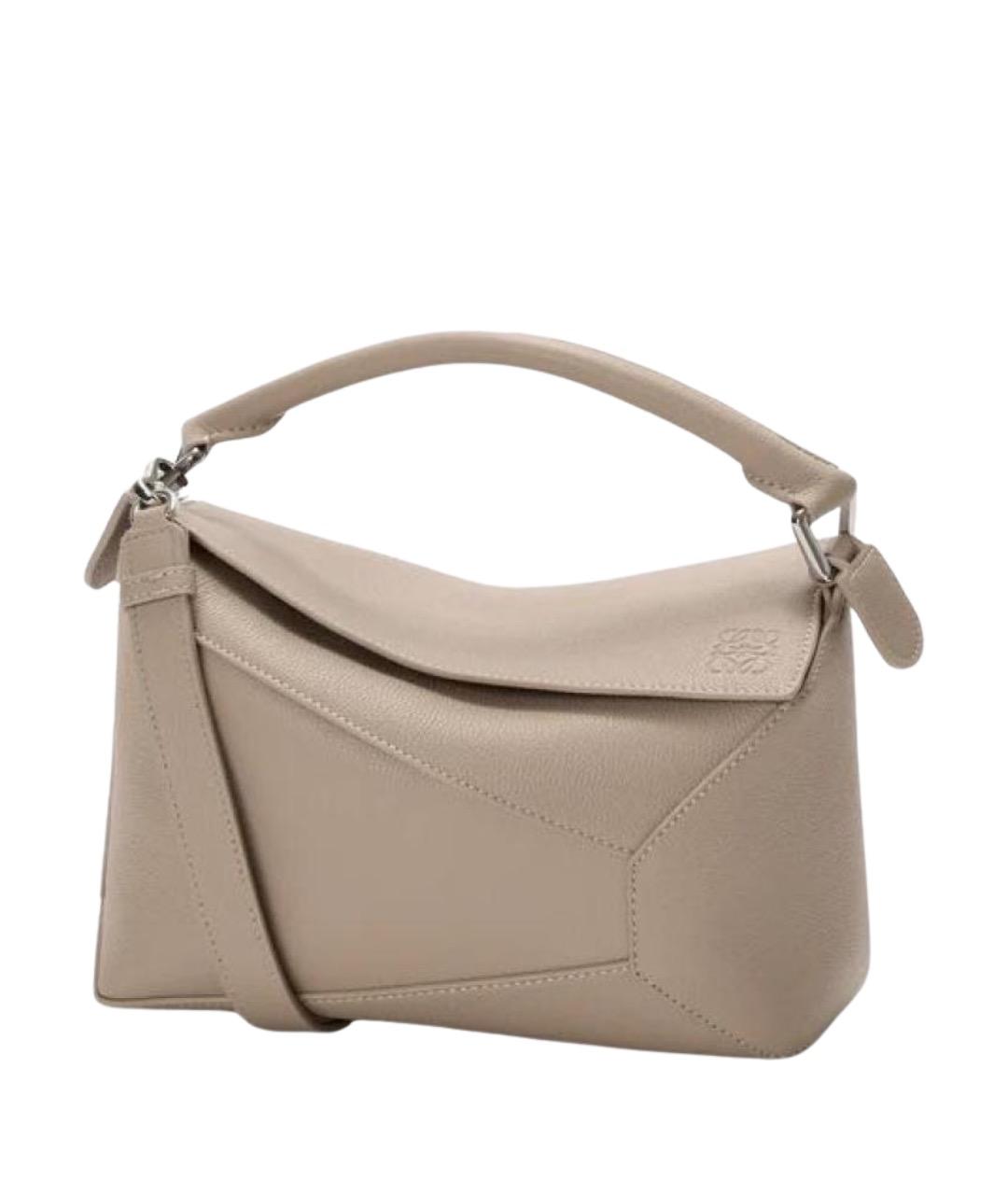 LOEWE Бежевая кожаная сумка через плечо, фото 1