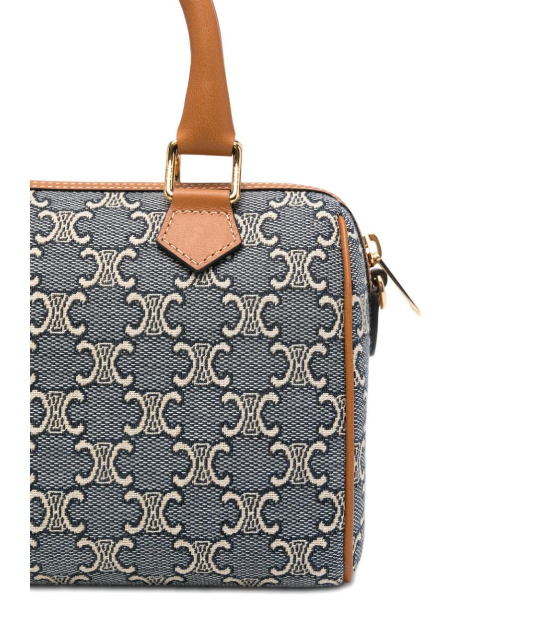 CELINE Голубая хлопковая сумка тоут, фото 2