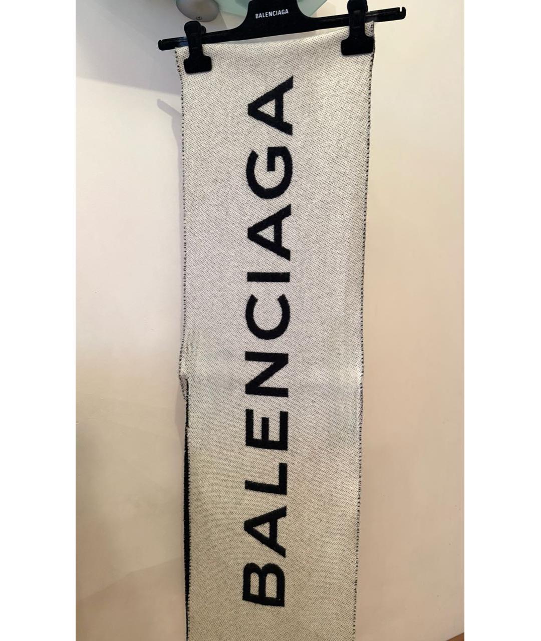 BALENCIAGA Серый кашемировый шарф, фото 8