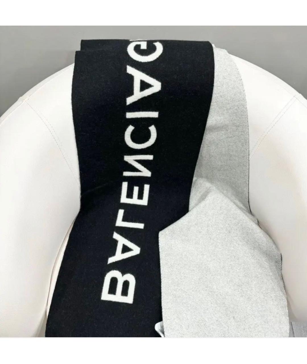 BALENCIAGA Серый кашемировый шарф, фото 3