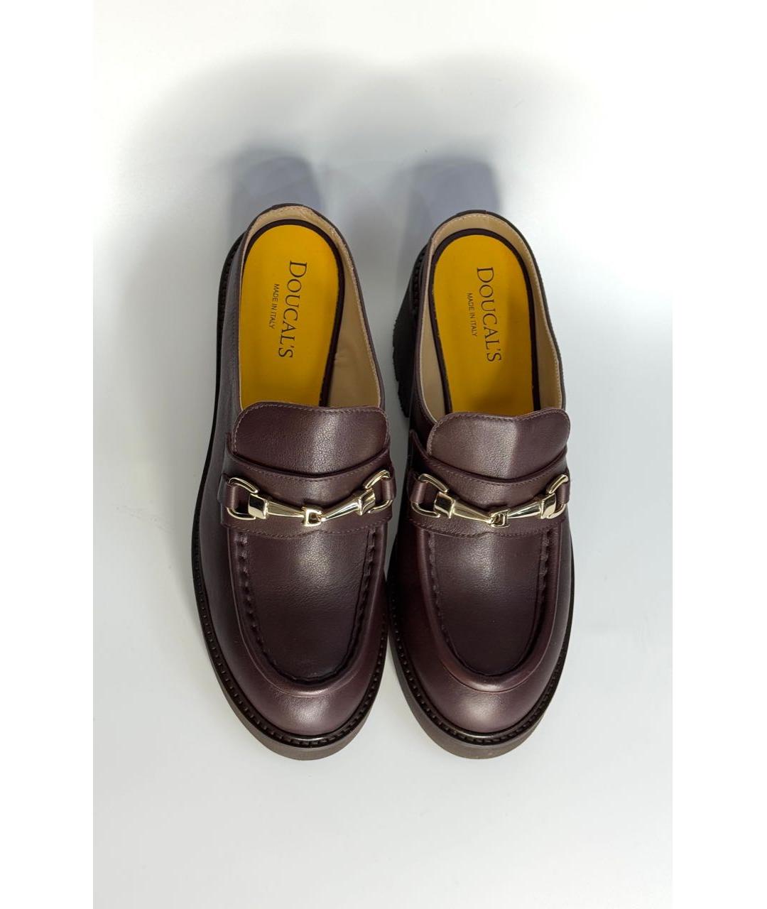 DOUCAL'S Бордовые кожаные сабо, фото 3