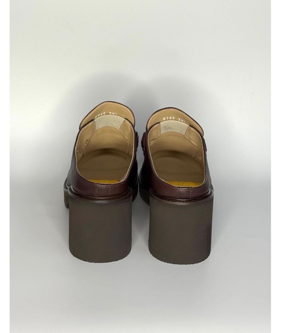 DOUCAL'S Бордовые кожаные сабо, фото 4