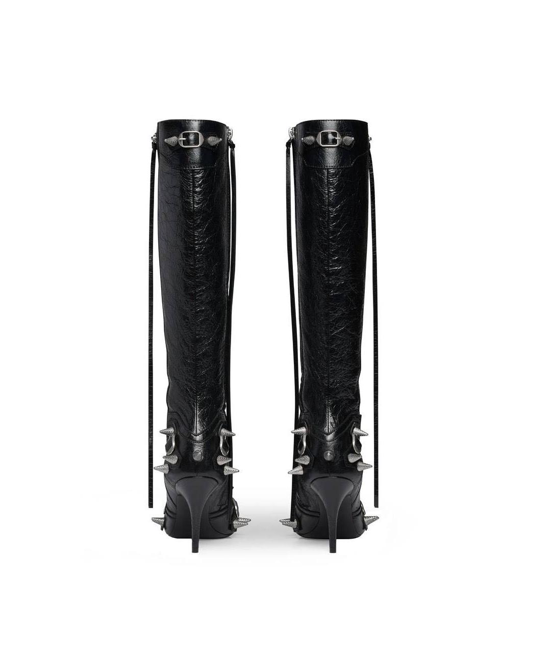 BALENCIAGA Черные кожаные сапоги, фото 3