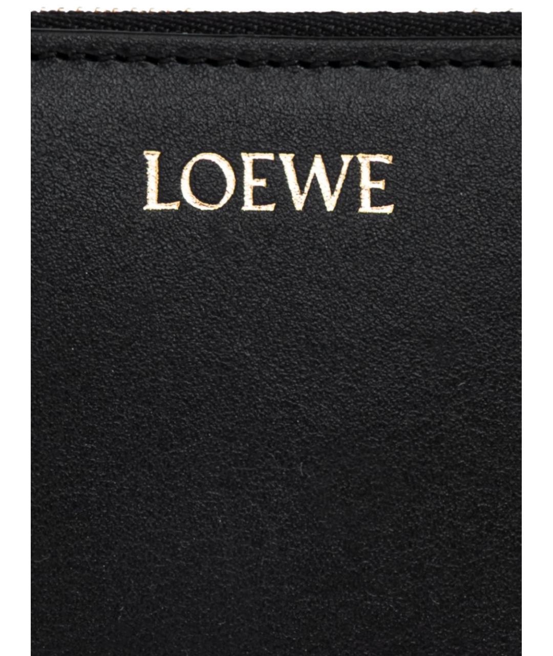 LOEWE Черный кожаный кошелек, фото 2