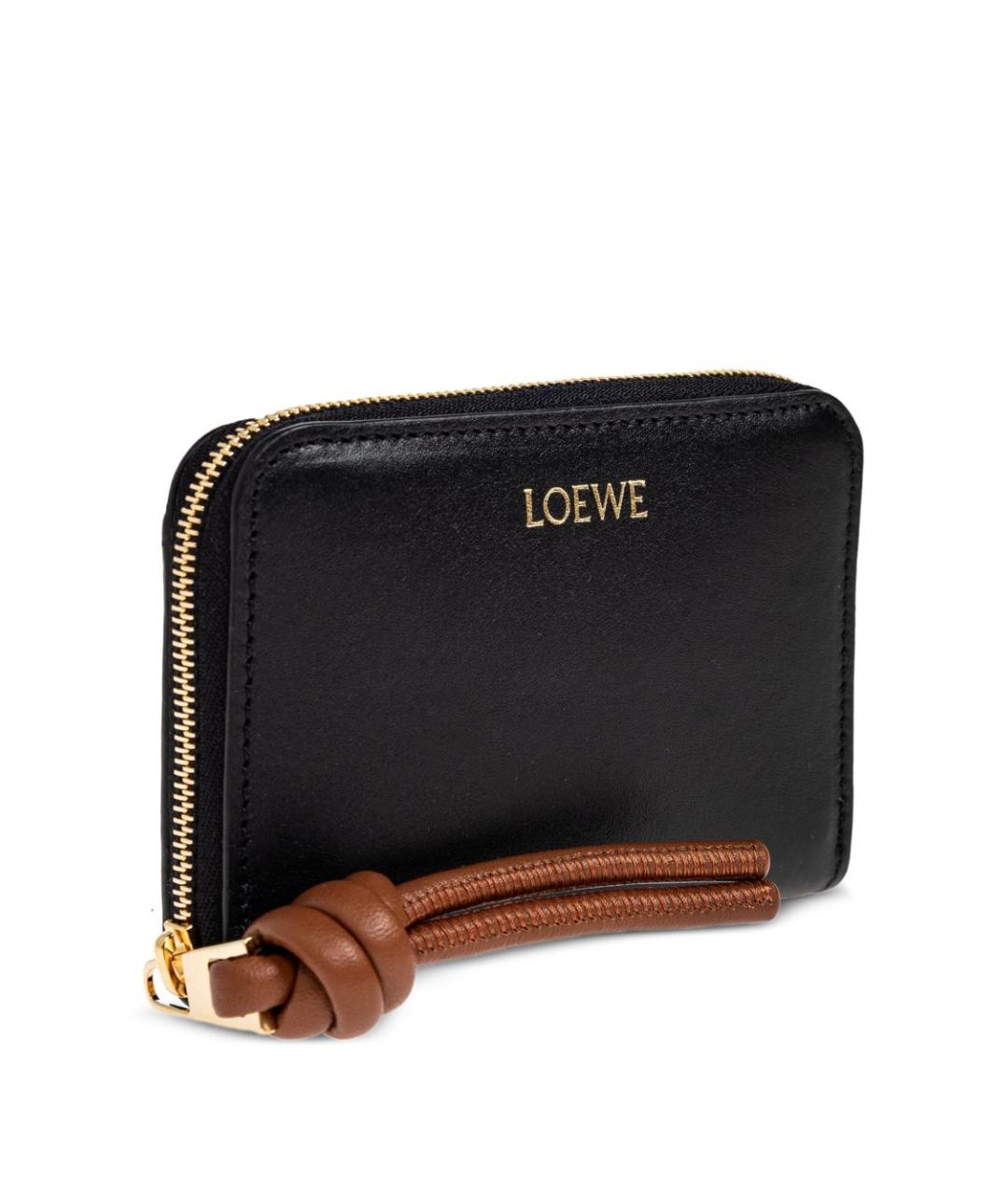 LOEWE Черный кожаный кошелек, фото 4