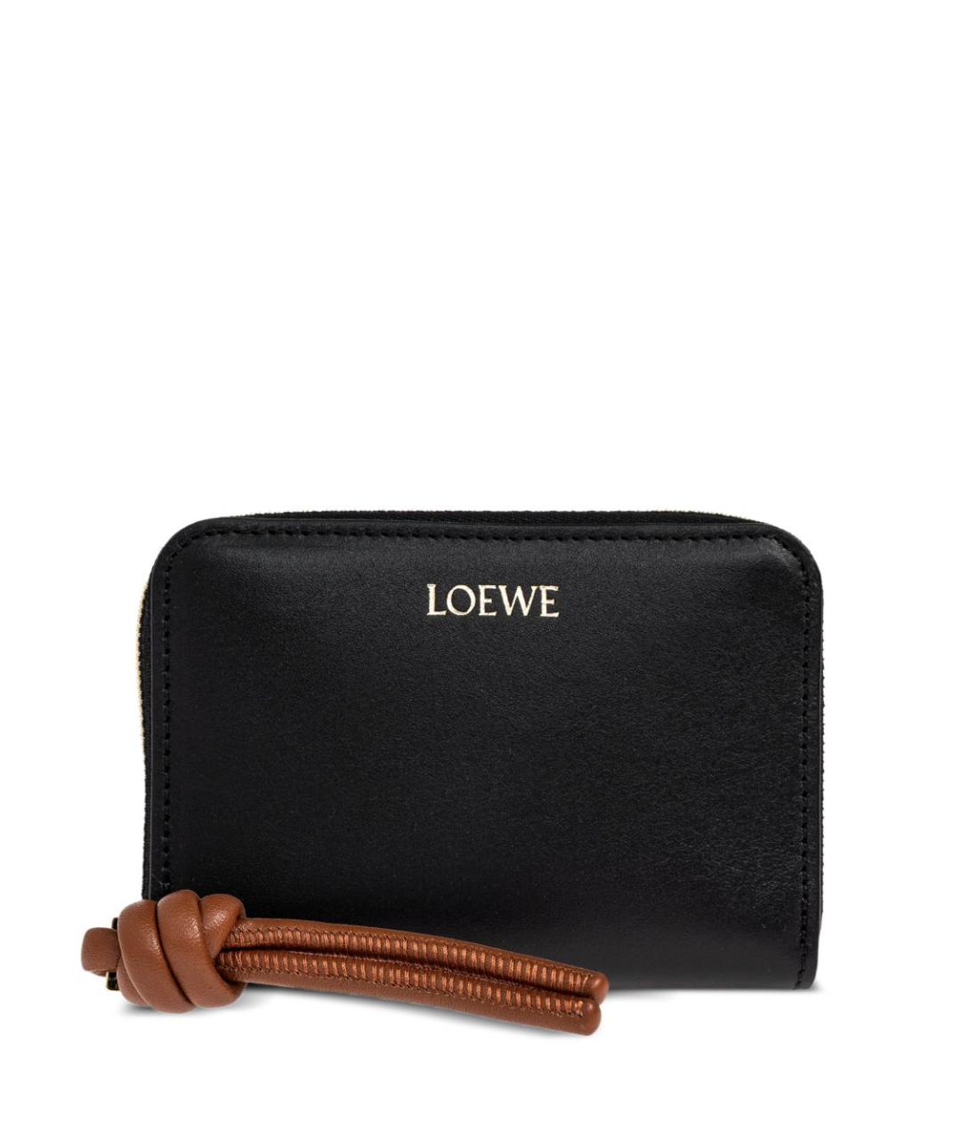 LOEWE Черный кожаный кошелек, фото 1