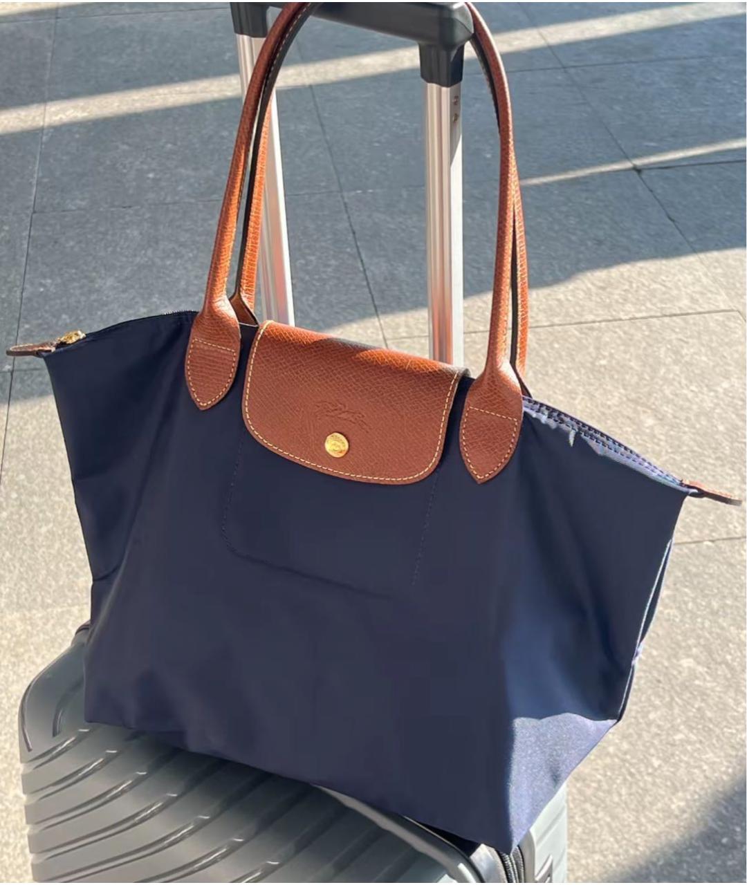 LONGCHAMP Темно-синяя сумка тоут, фото 6