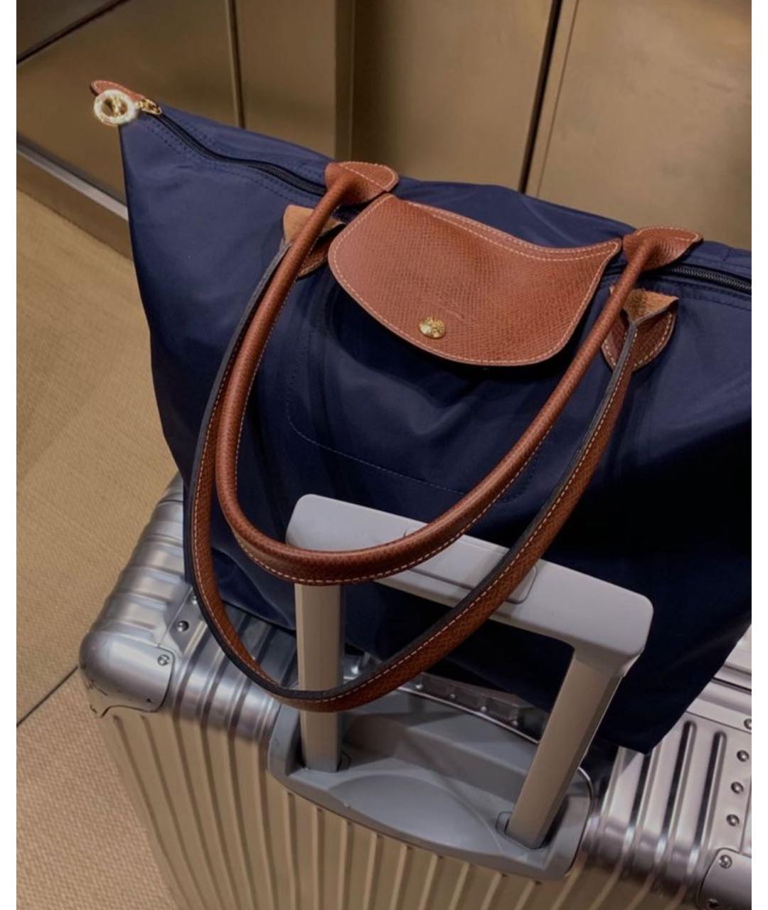 LONGCHAMP Темно-синяя сумка тоут, фото 8