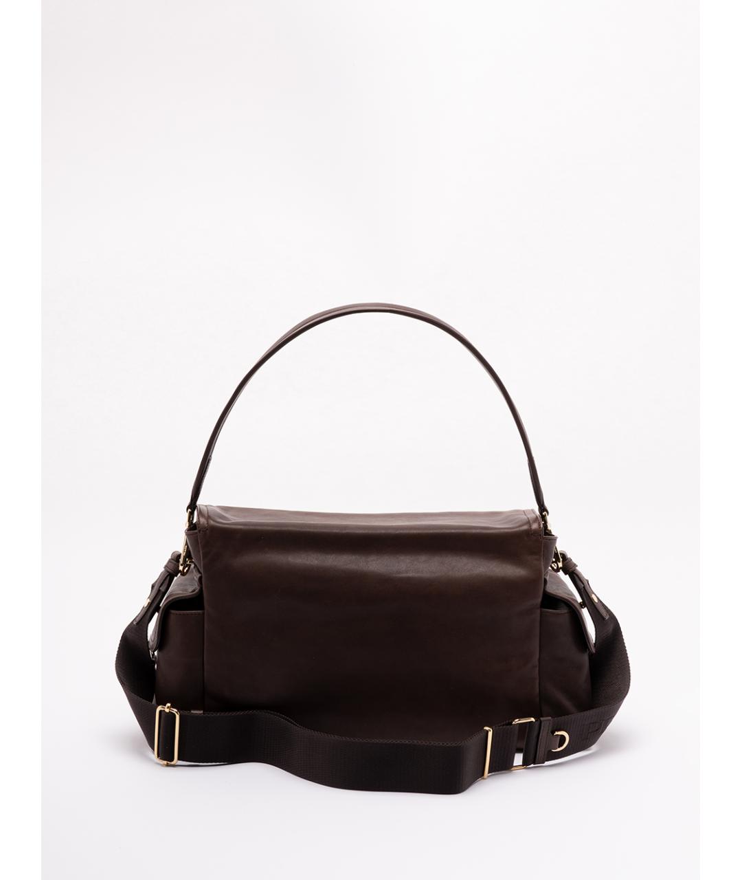 PRADA Коричневая кожаная сумка через плечо, фото 2