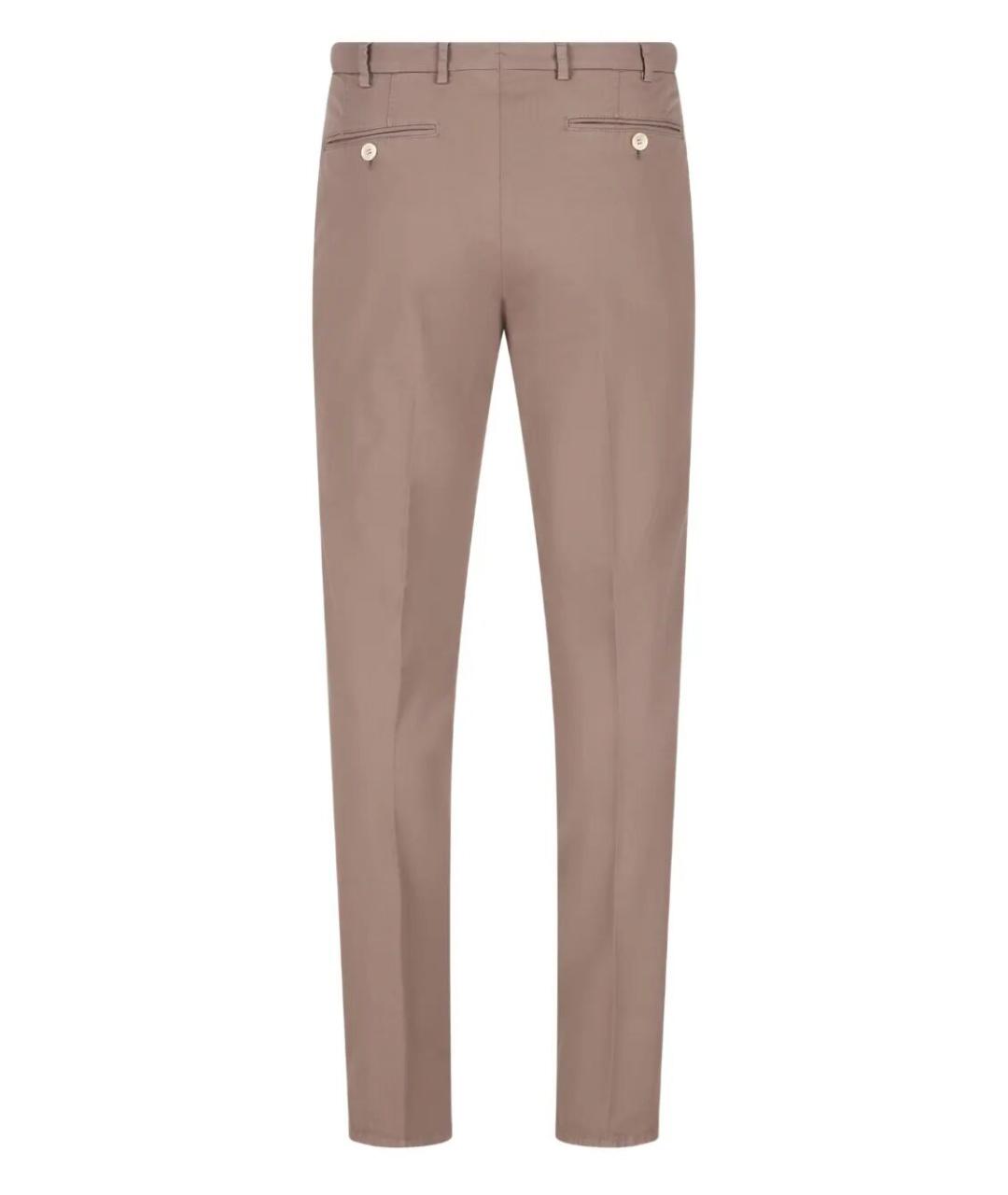 BRUNELLO CUCINELLI Бежевые хлопковые повседневные брюки, фото 2