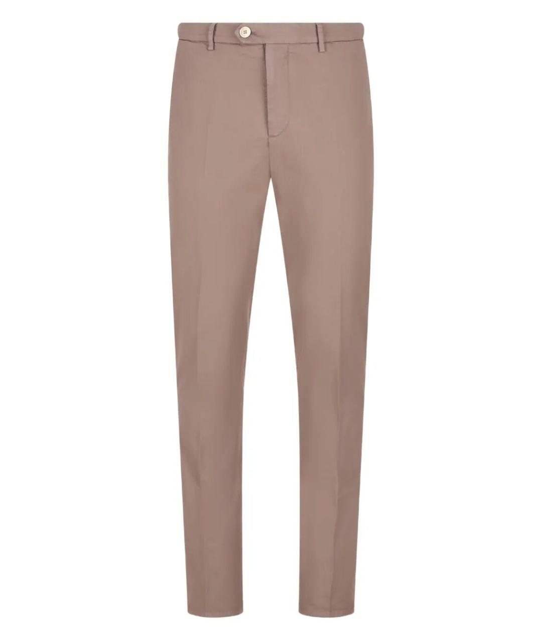 BRUNELLO CUCINELLI Бежевые хлопковые повседневные брюки, фото 1