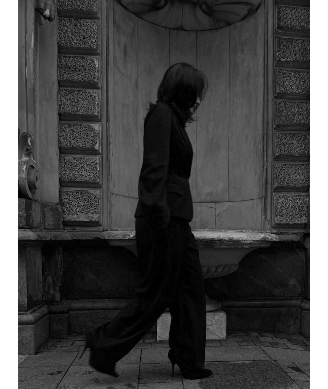 BALENCIAGA Черные хлопковые прямые брюки, фото 3