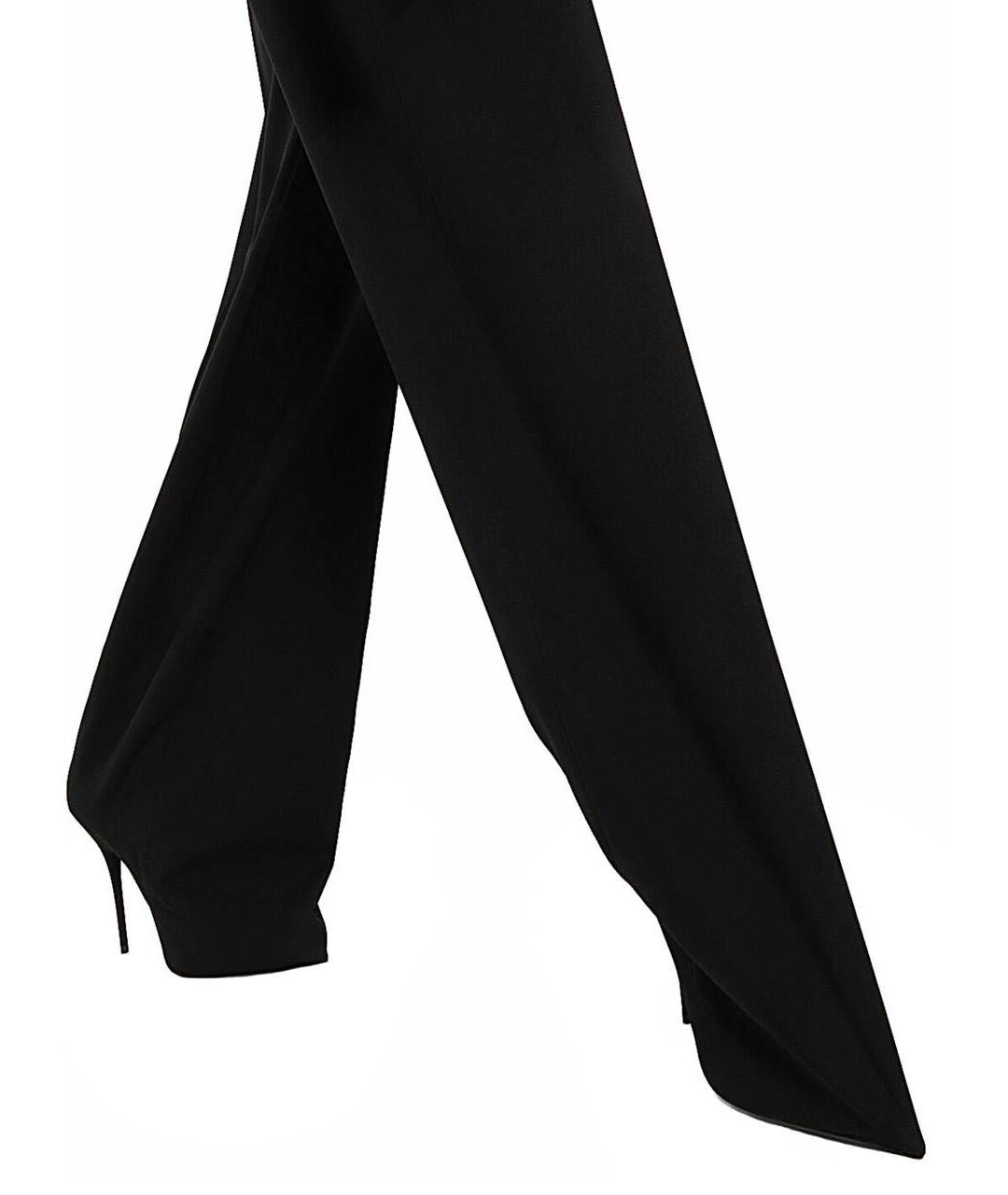 BALENCIAGA Черные хлопковые прямые брюки, фото 2