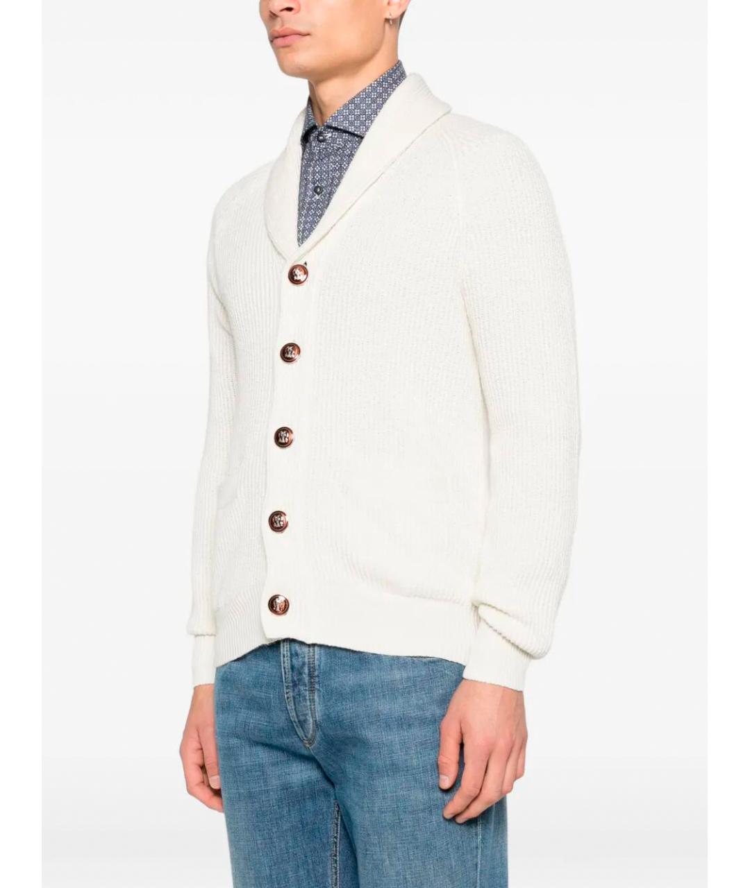 BRUNELLO CUCINELLI Бежевый хлопковый кардиган, фото 5