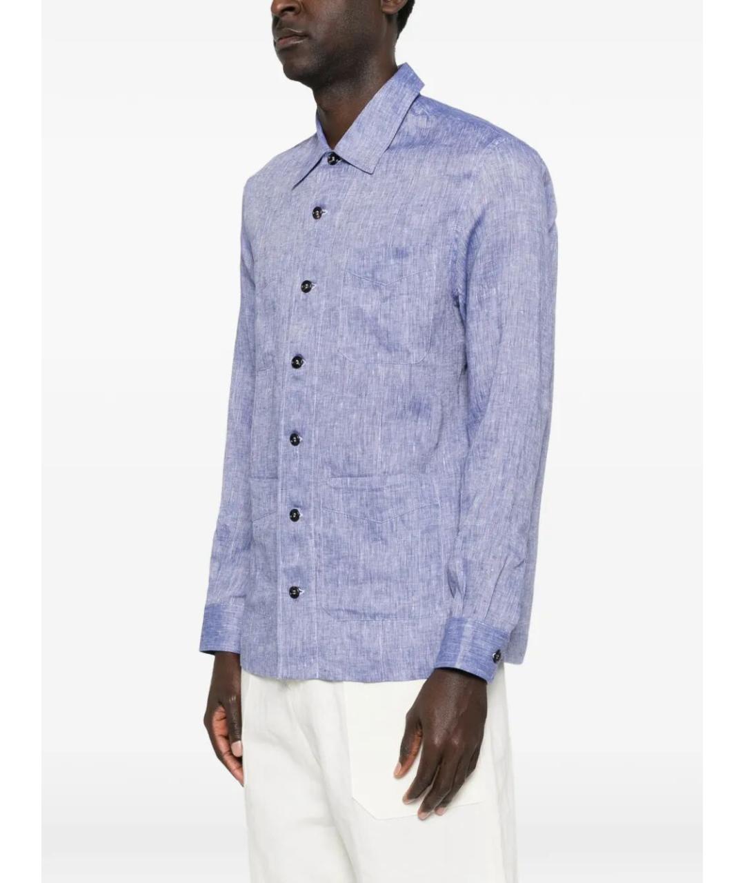 BRUNELLO CUCINELLI Синий льняной пиджак, фото 5