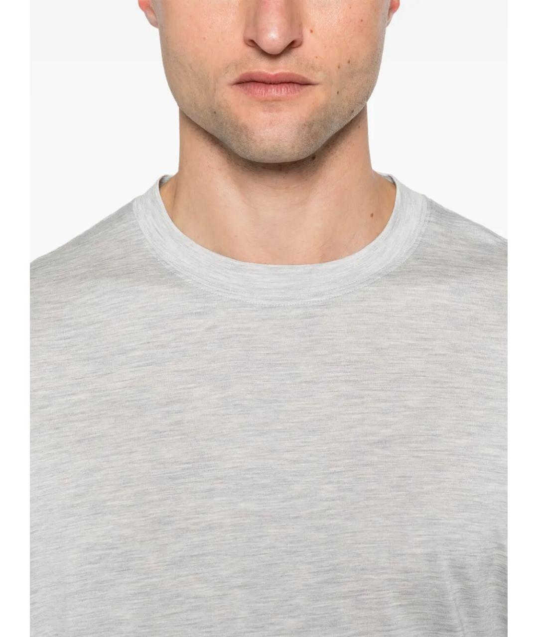 BRUNELLO CUCINELLI Серая футболка, фото 4