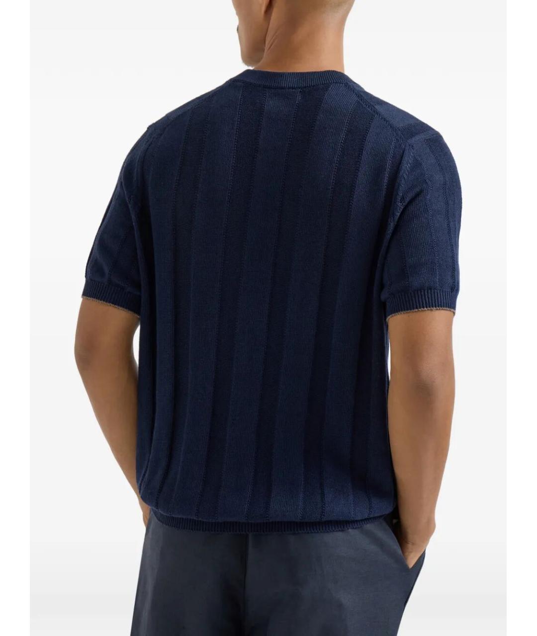 BRUNELLO CUCINELLI Синий льняной джемпер / свитер, фото 3