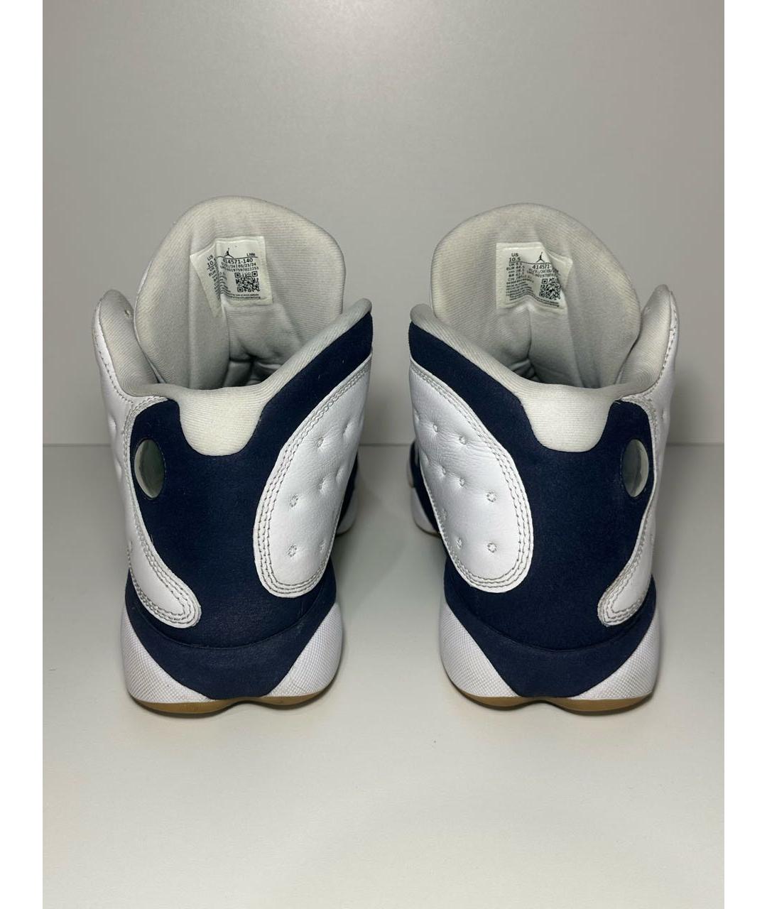 JORDAN Белые кожаные высокие кроссовки / кеды, фото 4