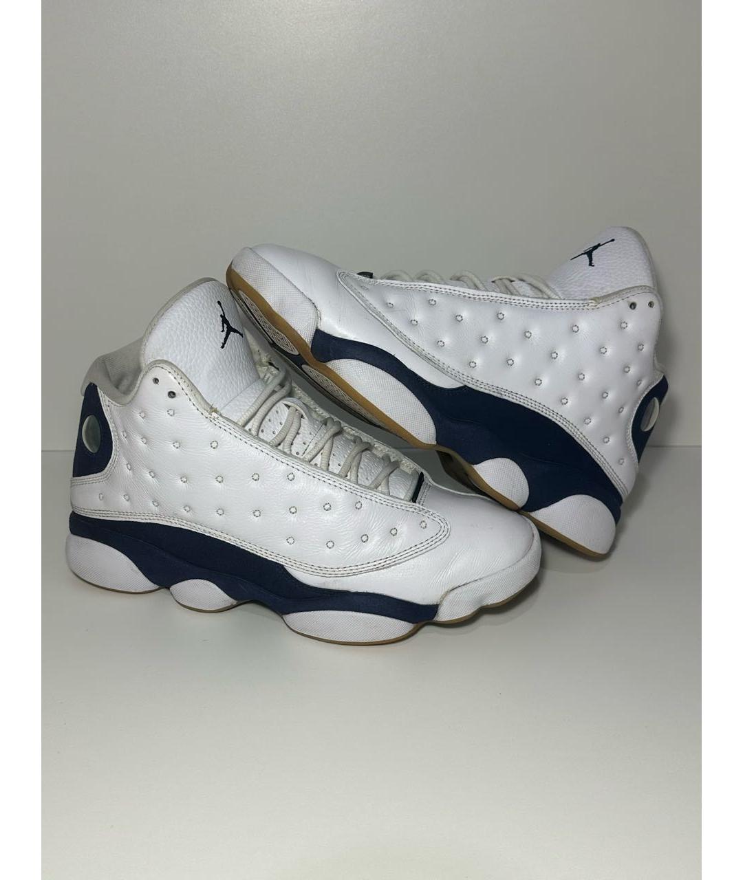 JORDAN Белые кожаные высокие кроссовки / кеды, фото 5