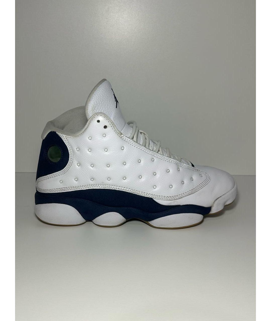 JORDAN Белые кожаные высокие кроссовки / кеды, фото 9
