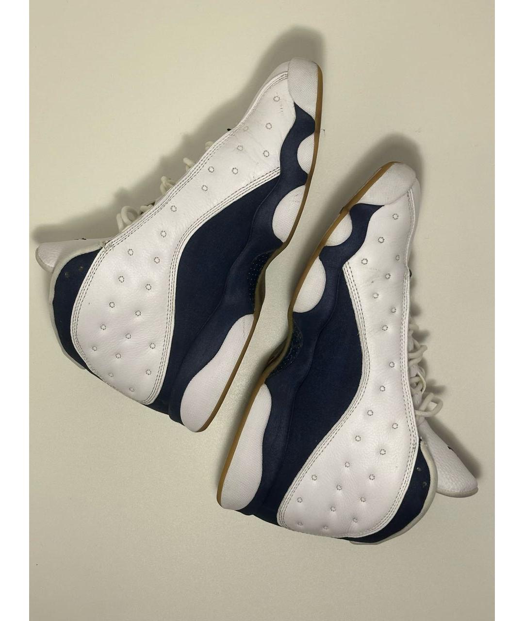 JORDAN Белые кожаные высокие кроссовки / кеды, фото 7