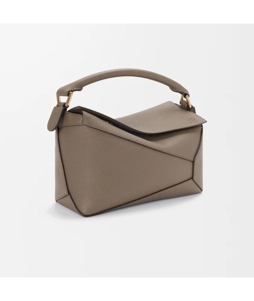 LOEWE Коричневая кожаная сумка через плечо, фото 4