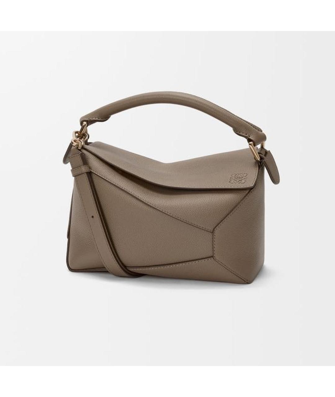 LOEWE Коричневая кожаная сумка через плечо, фото 6