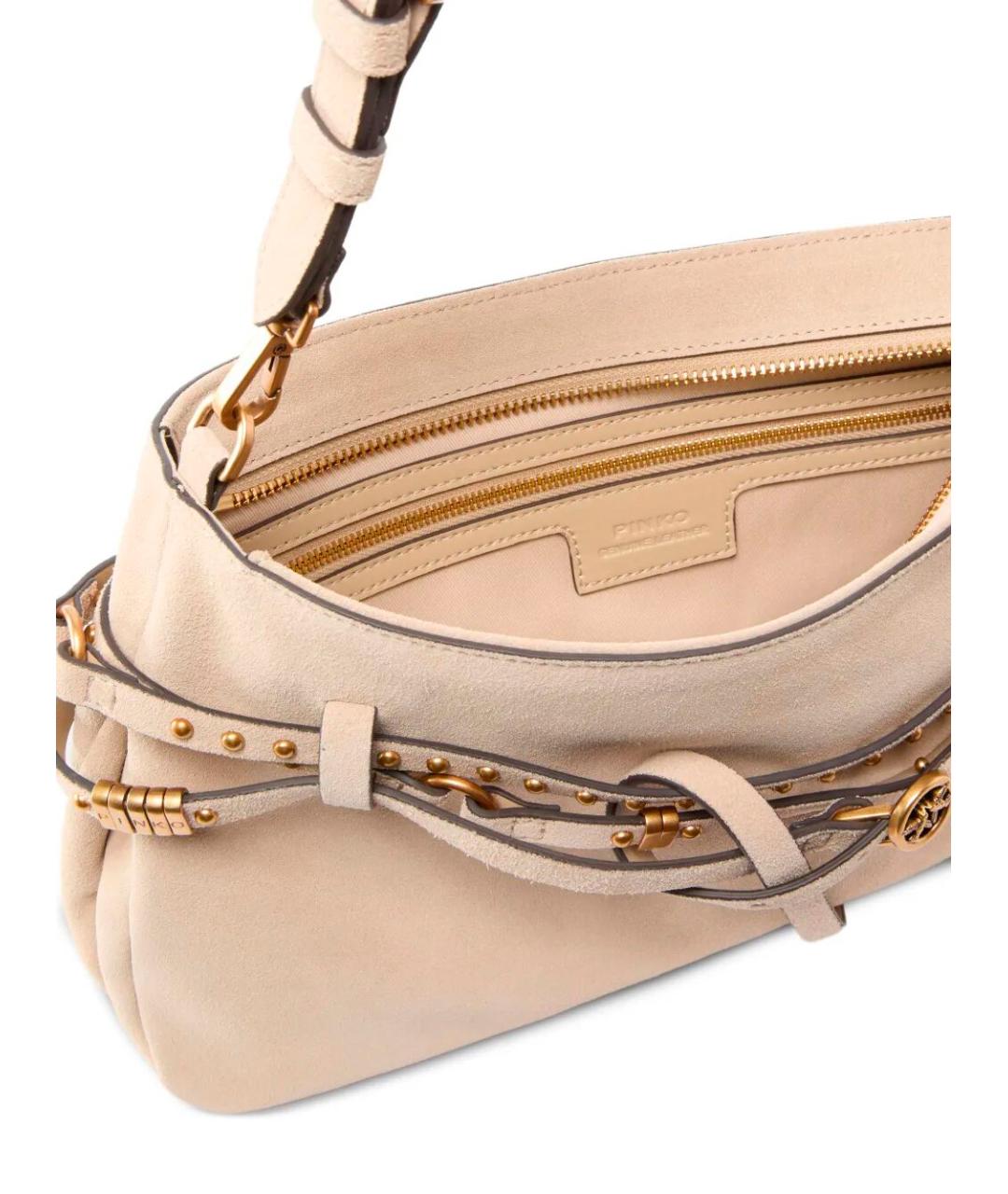 PINKO Розовая замшевая сумка через плечо, фото 4