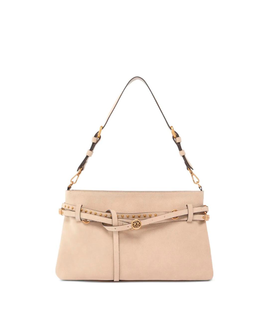 PINKO Розовая замшевая сумка через плечо, фото 1