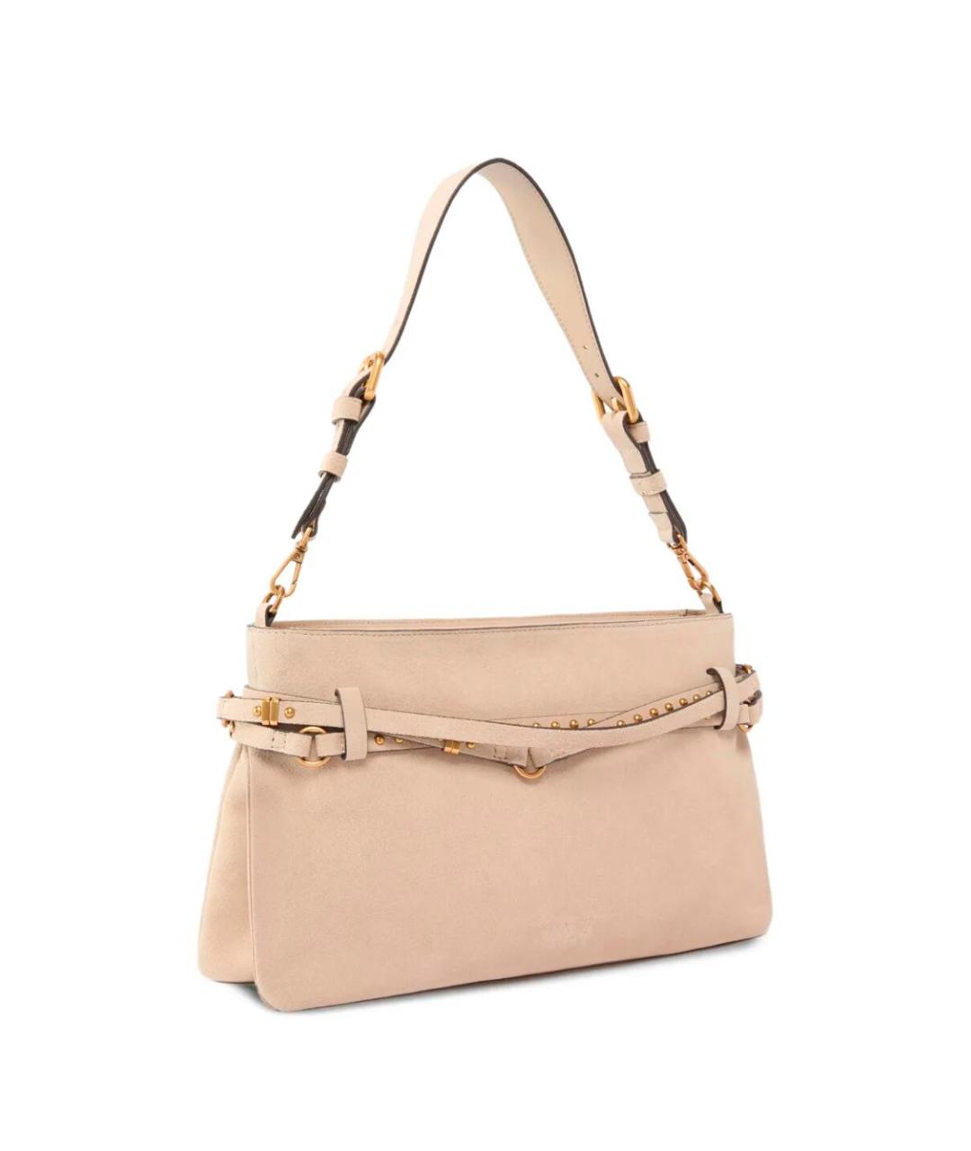 PINKO Розовая замшевая сумка через плечо, фото 2