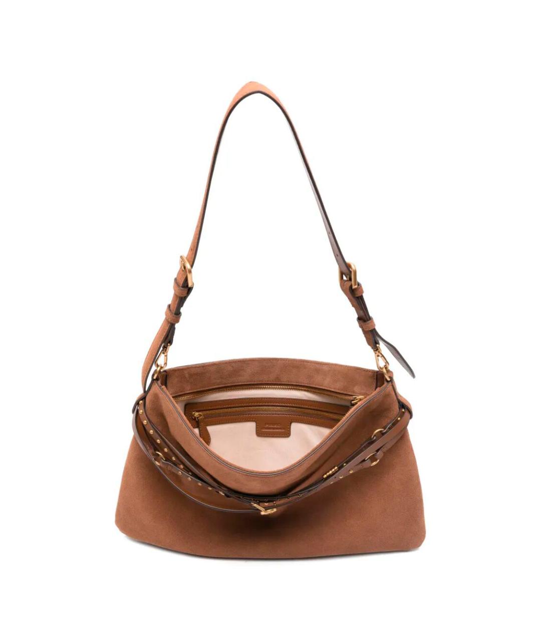 PINKO Коричневая кожаная сумка через плечо, фото 2