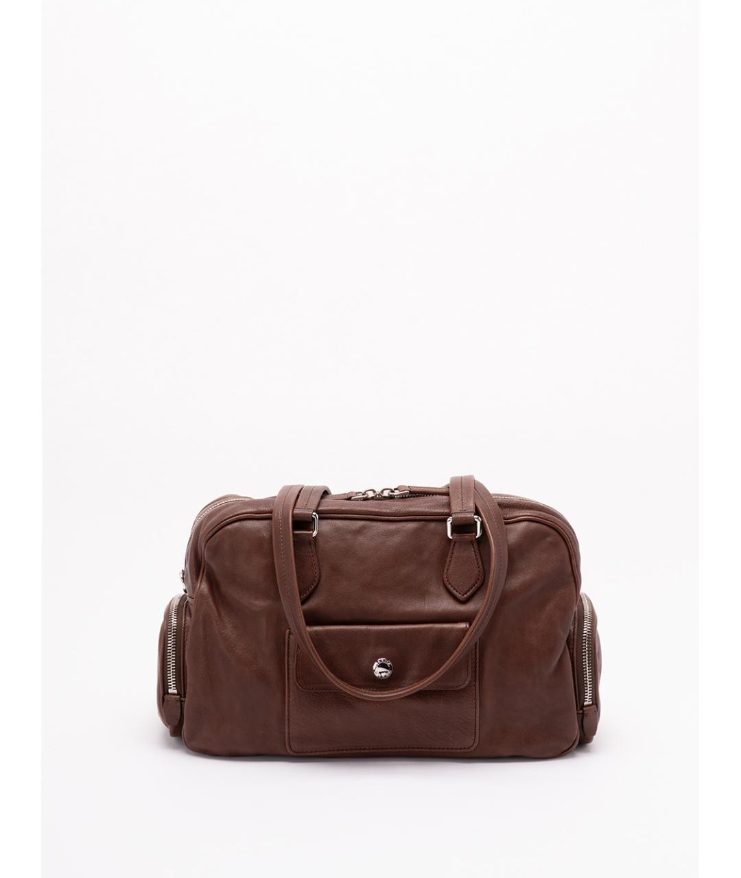 PRADA Коричневая кожаная сумка тоут, фото 2