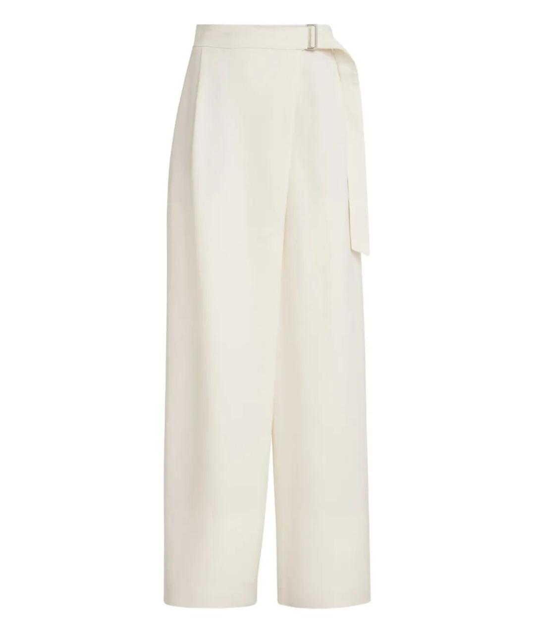BRUNELLO CUCINELLI Бежевые вискозные брюки широкие, фото 1