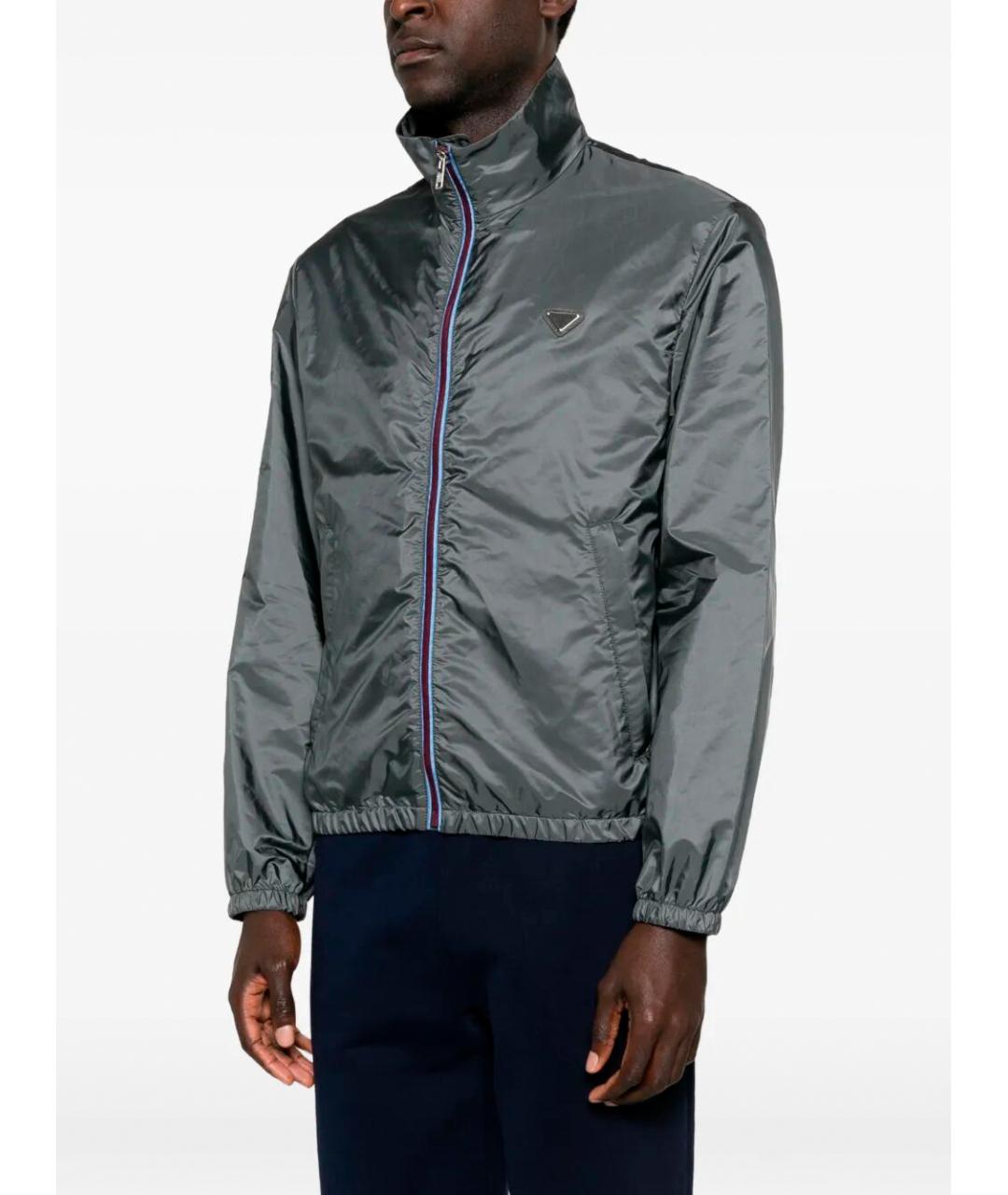 PRADA Серая полиамидовая куртка, фото 4