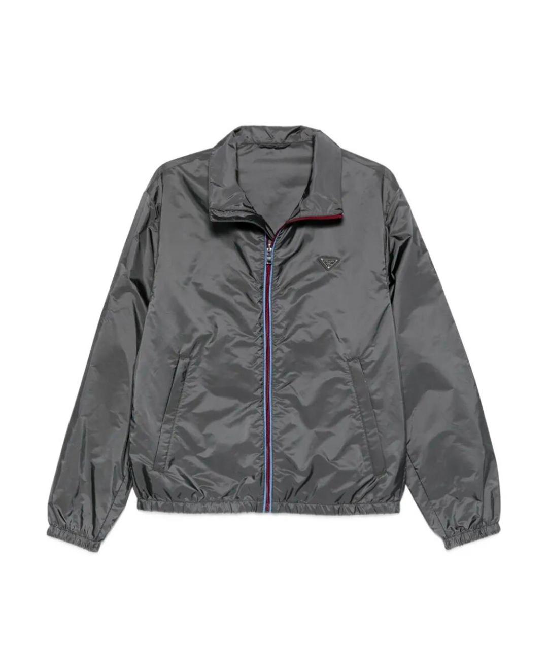 PRADA Серая полиамидовая куртка, фото 1
