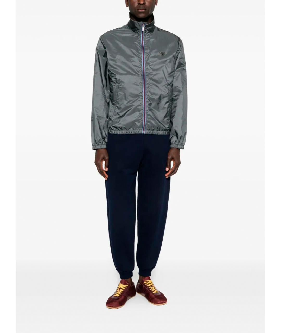 PRADA Серая полиамидовая куртка, фото 2