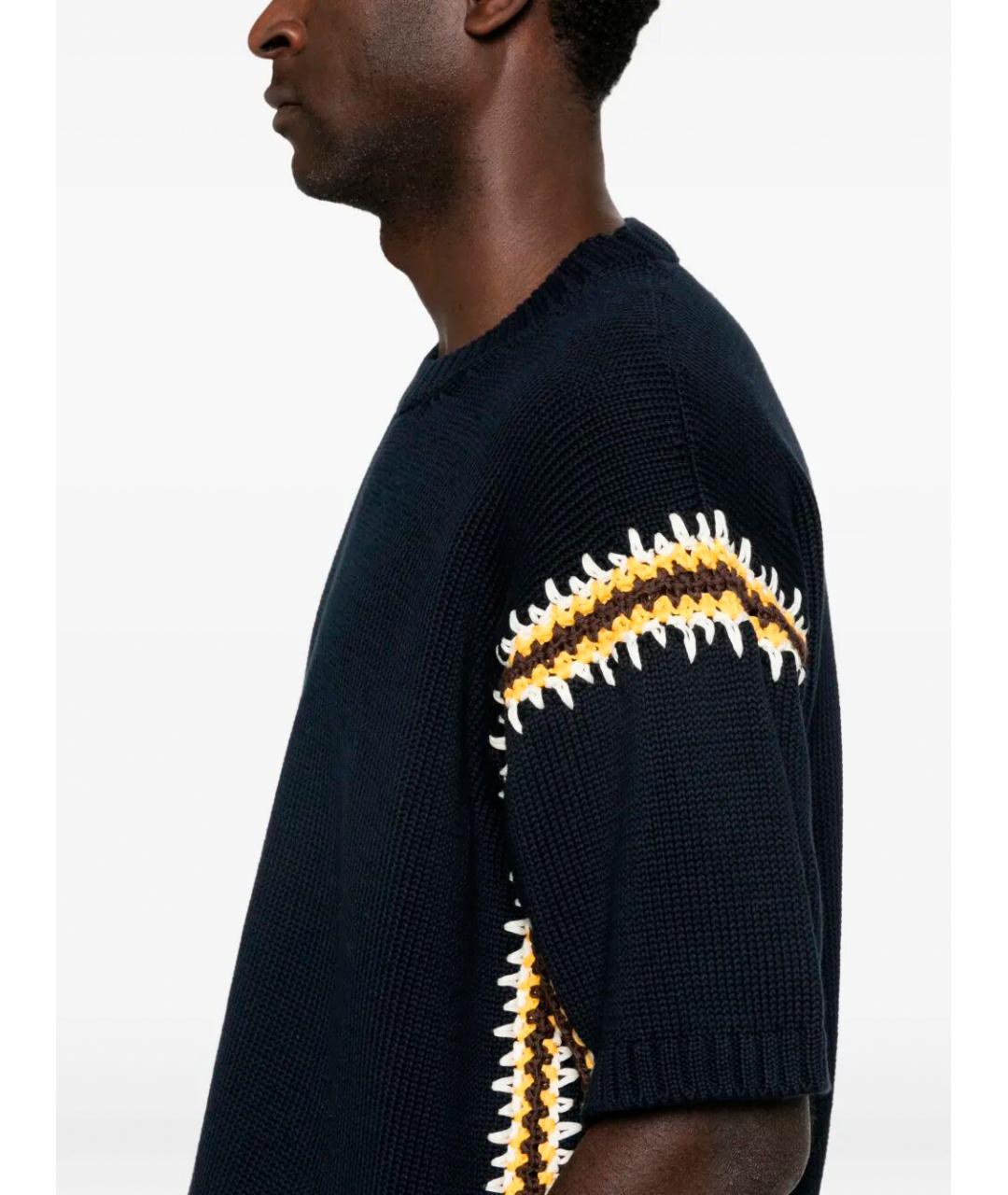 PRADA Темно-синий хлопковый джемпер / свитер, фото 5