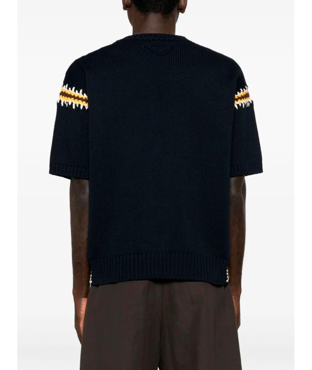 PRADA Темно-синий хлопковый джемпер / свитер, фото 3