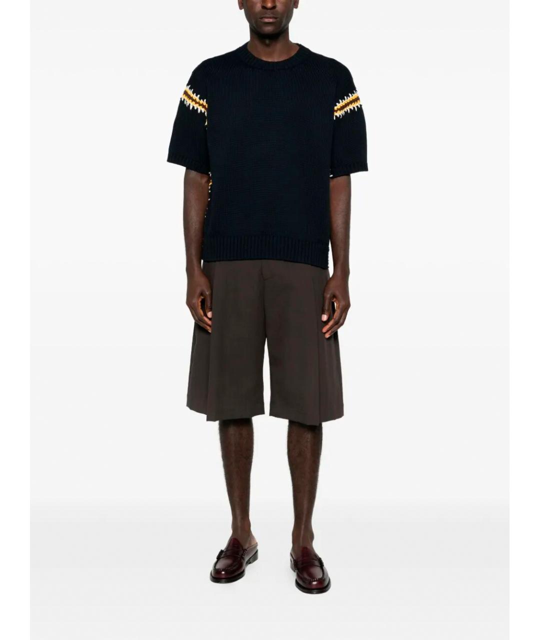 PRADA Темно-синий хлопковый джемпер / свитер, фото 2