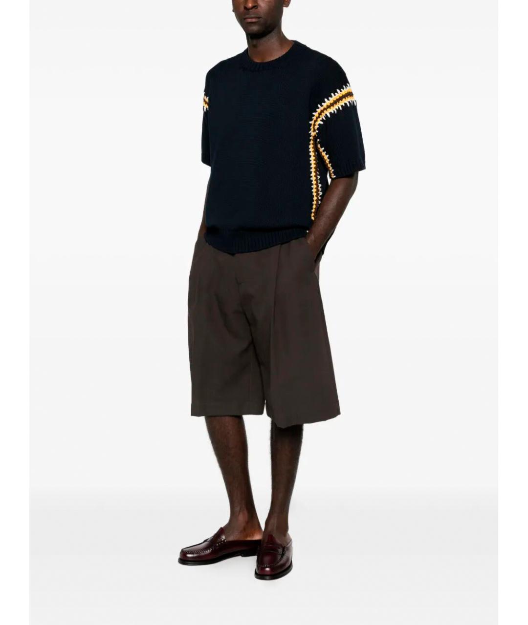 PRADA Темно-синий хлопковый джемпер / свитер, фото 4