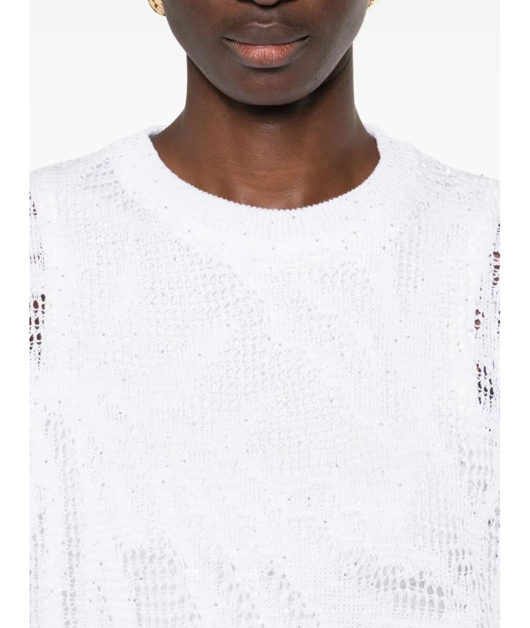 BRUNELLO CUCINELLI Белый льняной джемпер / свитер, фото 3