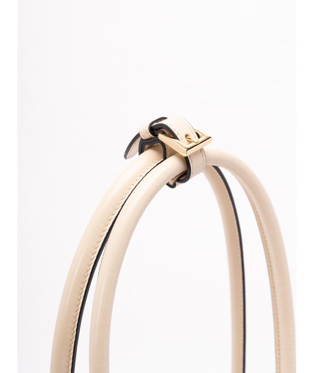 PRADA Бежевая кожаная сумка через плечо, фото 4