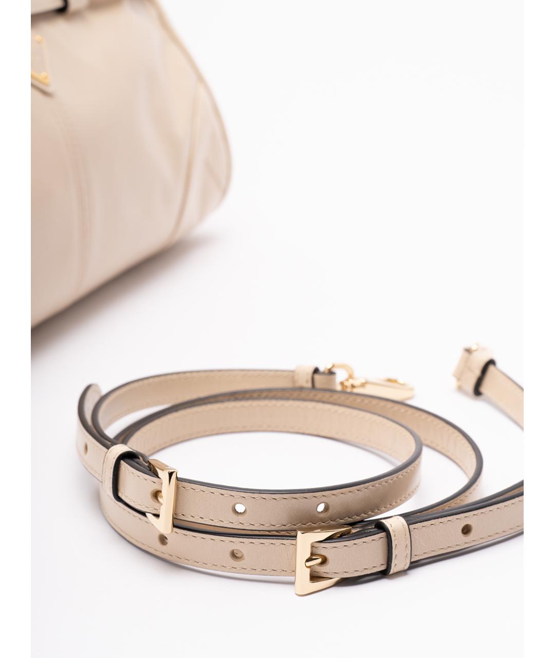 PRADA Бежевая кожаная сумка через плечо, фото 5