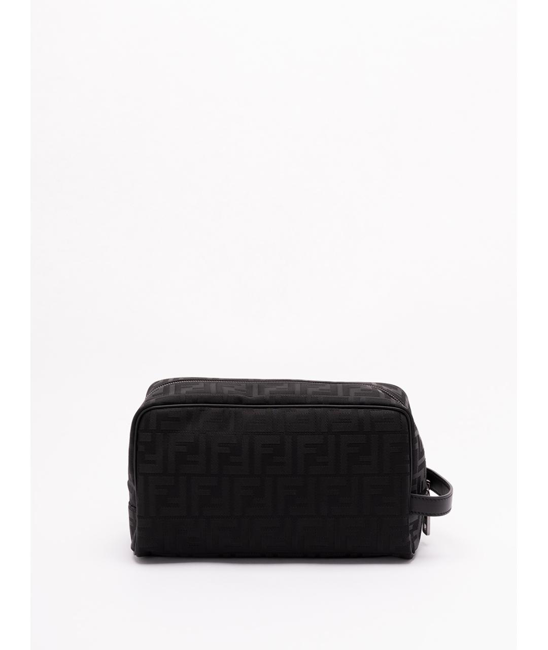 FENDI Черная синтетическая барсетка, фото 2
