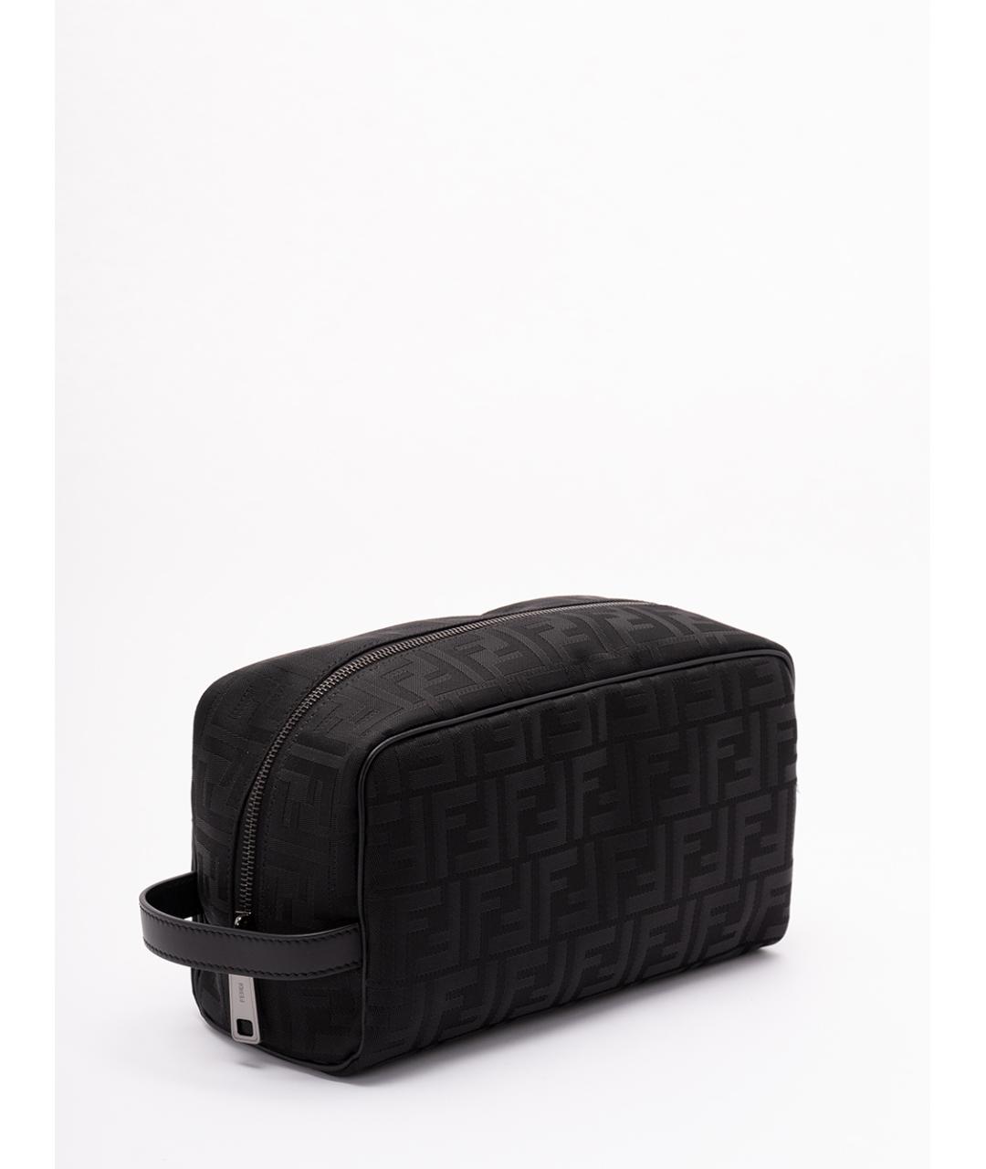 FENDI Черная синтетическая барсетка, фото 3