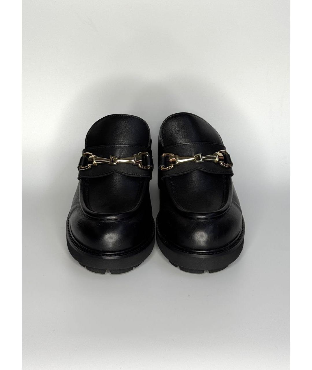 DOUCAL'S Черные кожаные сабо, фото 2