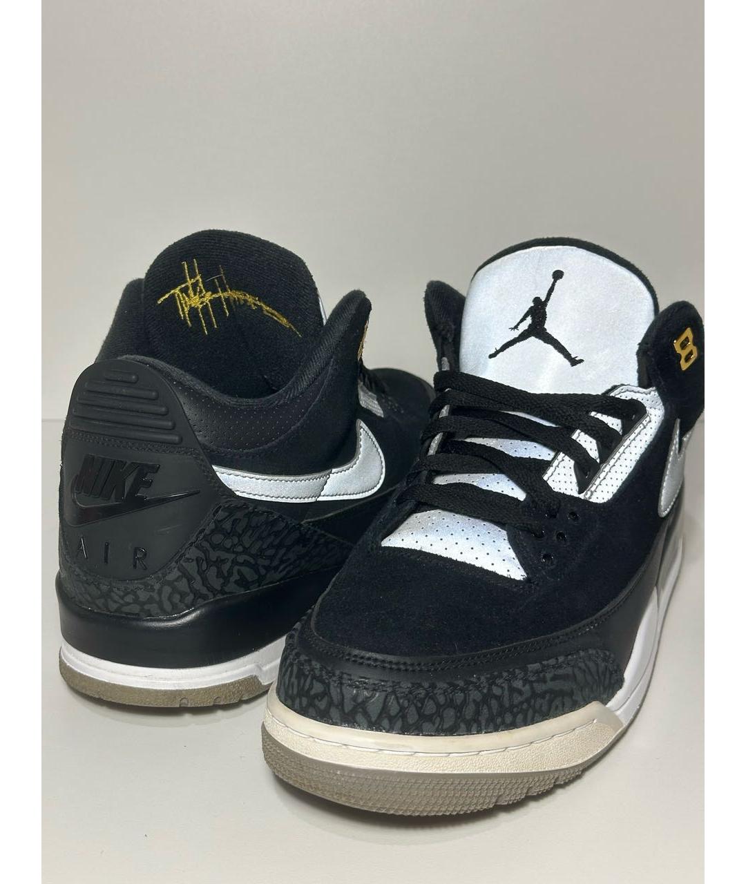 JORDAN Черные замшевые высокие кроссовки / кеды, фото 6