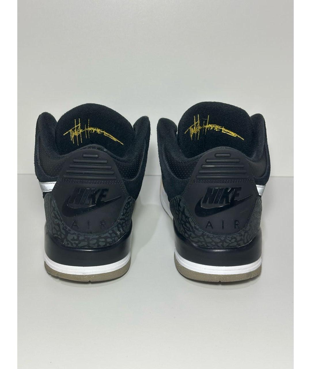 JORDAN Черные замшевые высокие кроссовки / кеды, фото 4