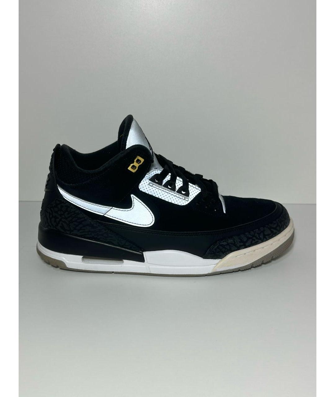 JORDAN Черные замшевые высокие кроссовки / кеды, фото 9